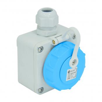 Preview: Schutzkontakt Wandsteckdose 1x16A IP68