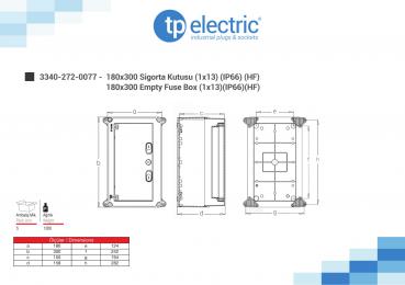 Preview: Sicherungskasten Aufputz IP66 Feuchtraum 13 Module