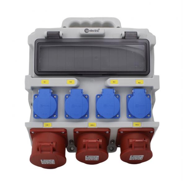 Mobilverteiler 12 Module (3x CEE 5P 16A + 4x 230V/16A)